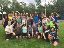 Solidarity Cyclers 2017 Group of riders with fists raised